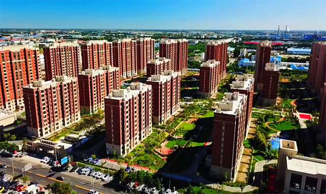 航拍通辽市住宅小区。张珠海摄