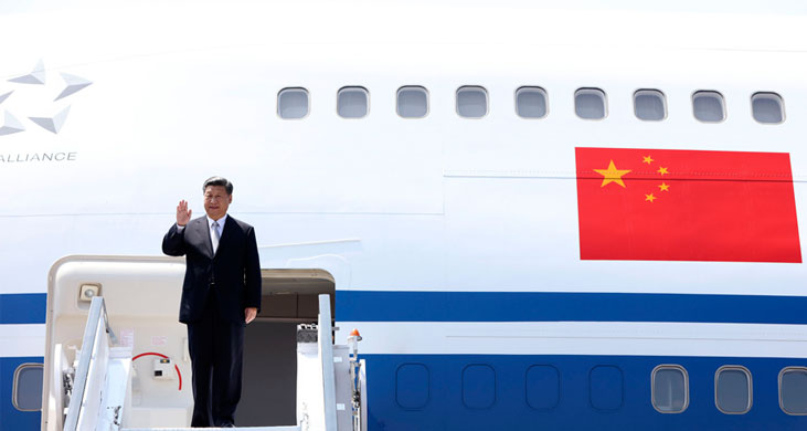 习近平抵达印度果阿 出席金砖国家领导人第八次会晤