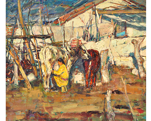 满达-《牧村达尔罕》130x150cm--2010年.png